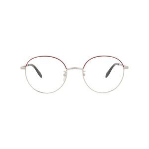 Alexander McQueen Round-Frame Metal Optical Frames Silver Unisex-Adult